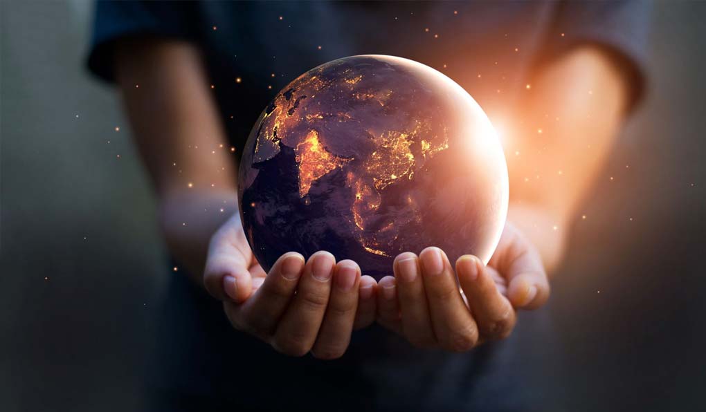 Earth in hands